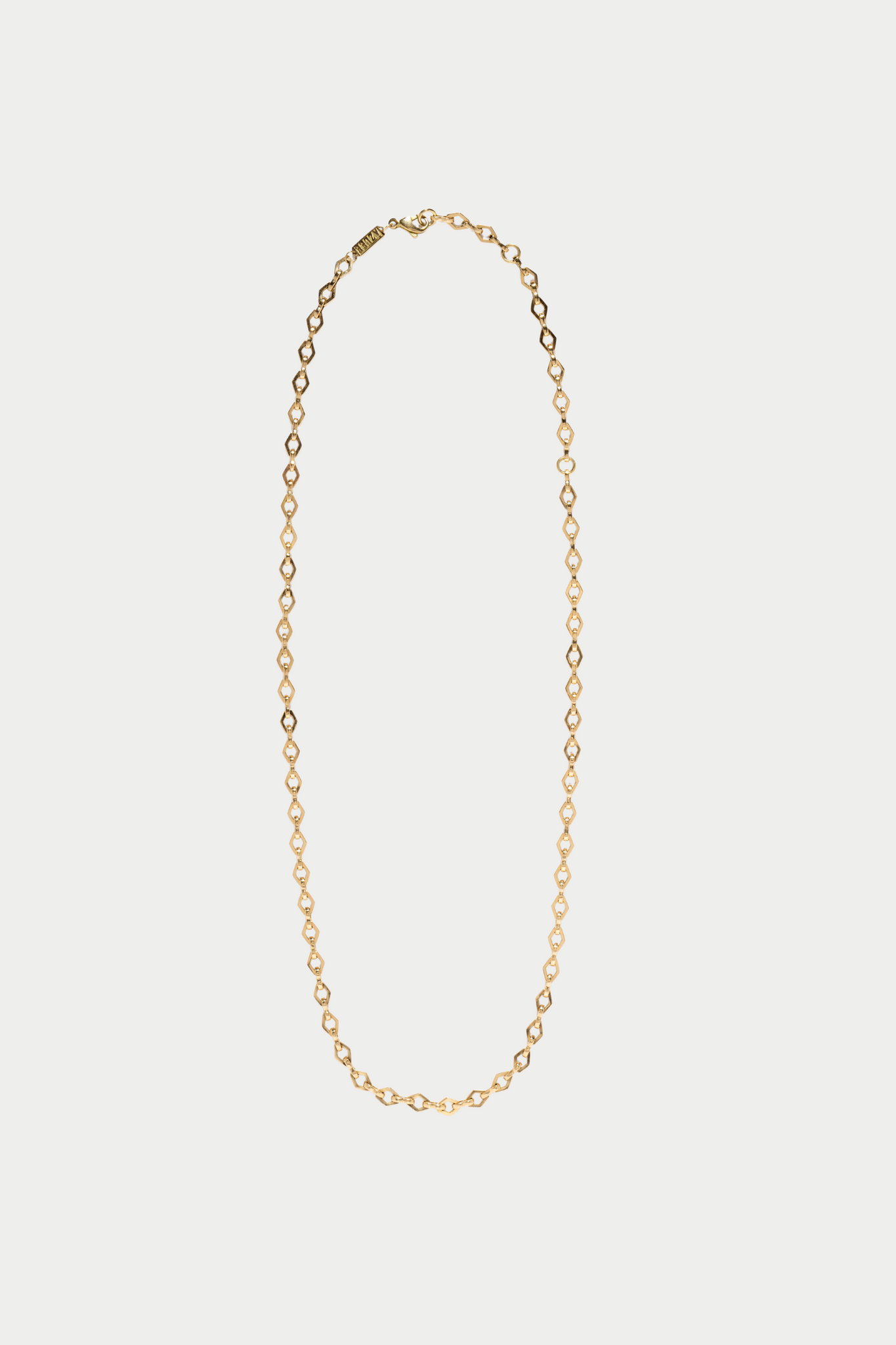 AZLEE - HEAVY MEDIUM LOZENGE LINK CHAIN, GOLD