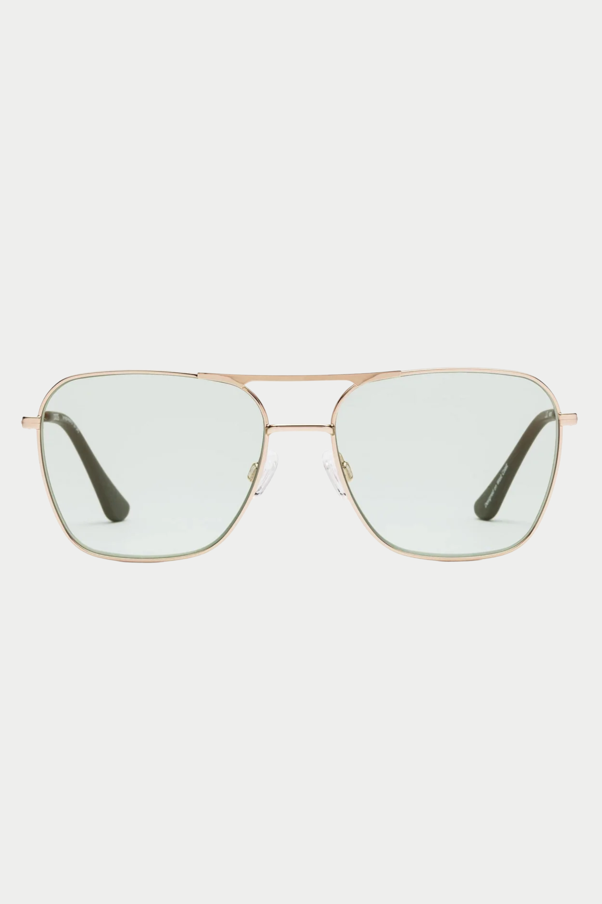CADDIS - HOOPER READER GLASSES, POLISHED GOLD GREEN