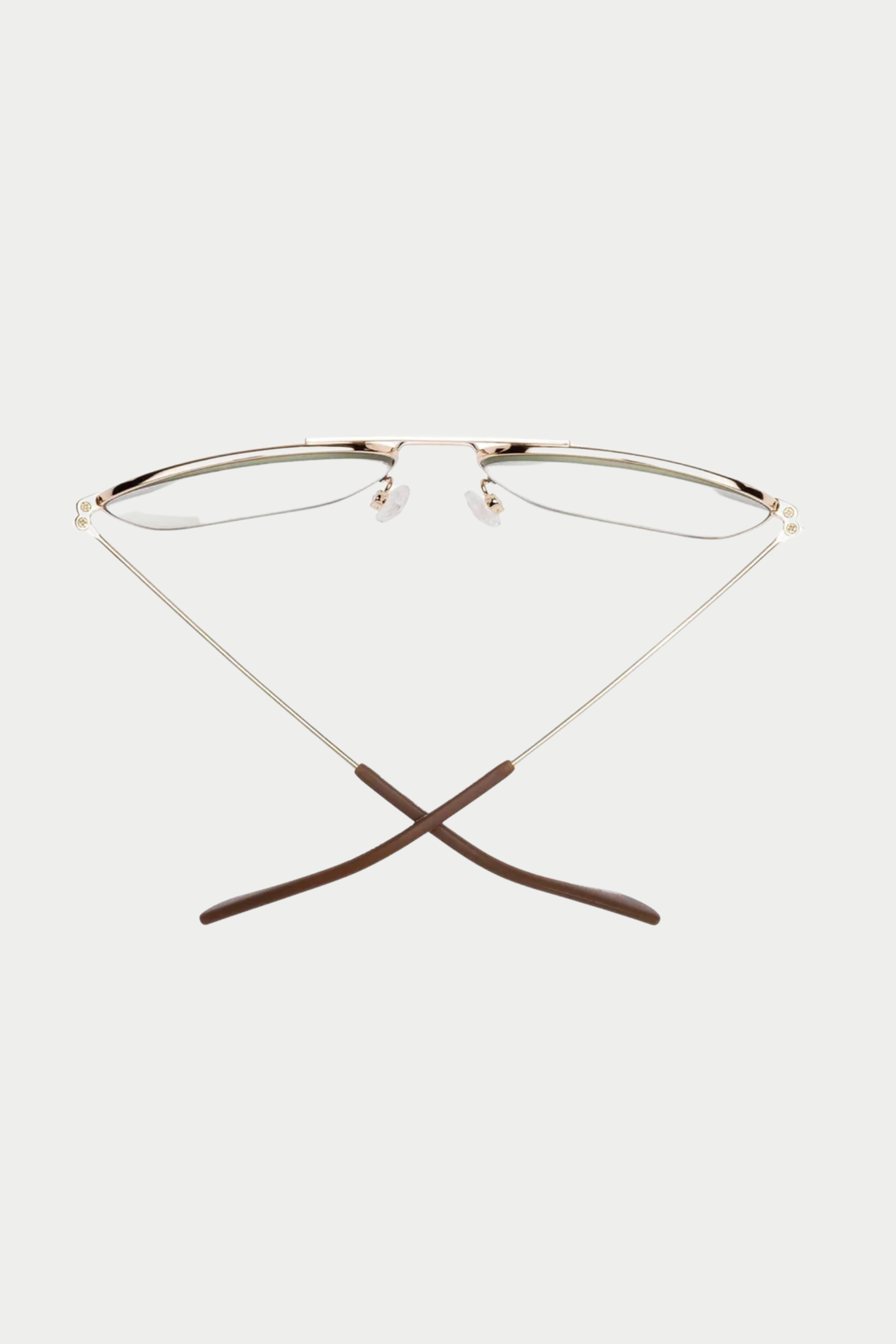 CADDIS - HOOPER READER GLASSES, POLISHED GOLD GREEN