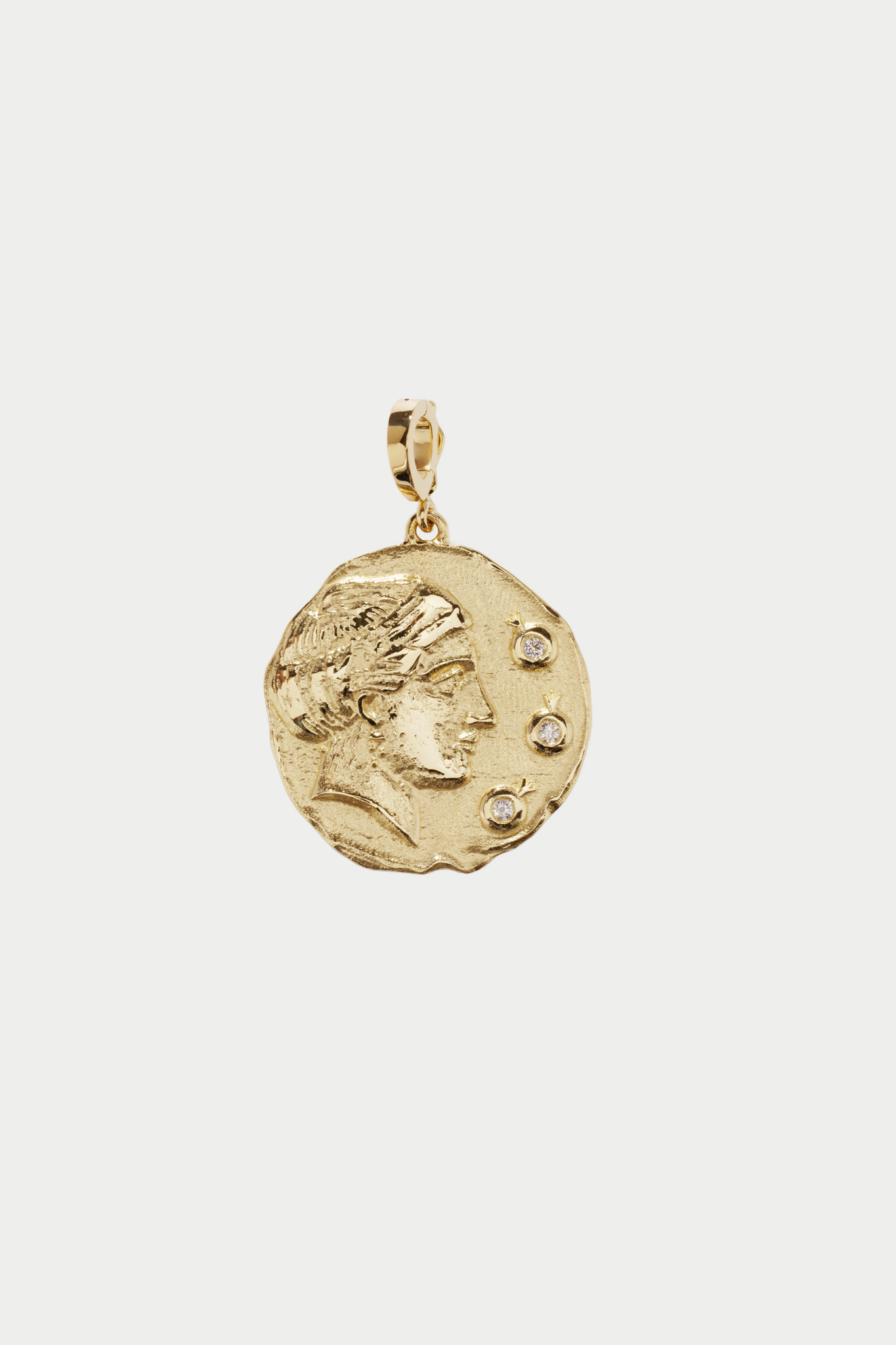 AZLEE - Hera Goddess Mother Large Coin, Yellow Gold