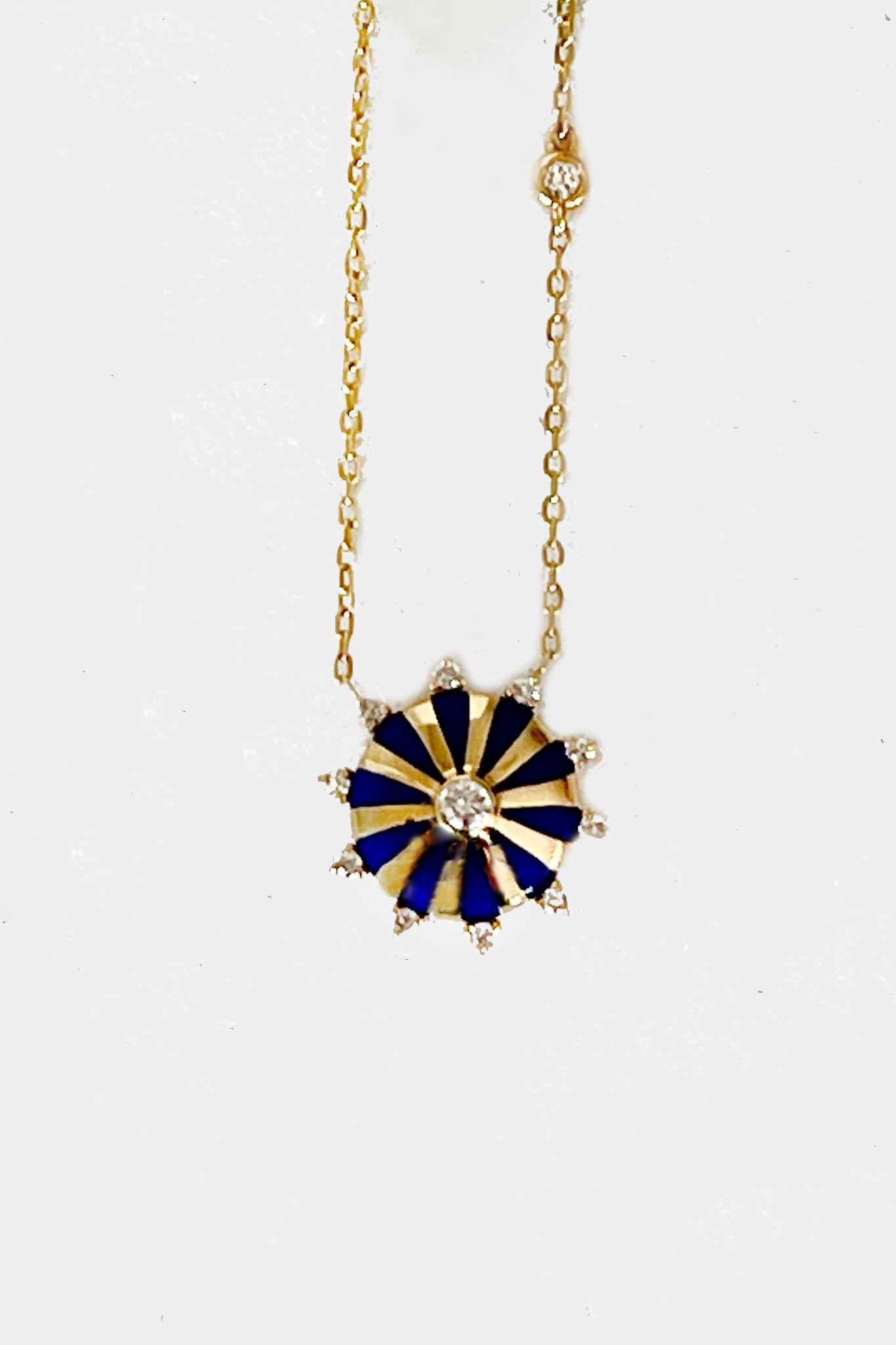 Mini Mila Sun Necklace, Diamond