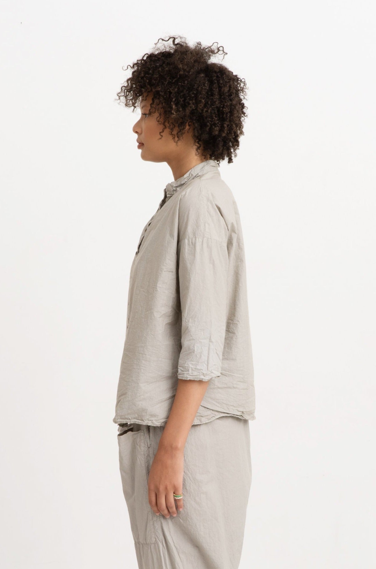 Album di Famiglia - Short Collar Shirt, Stone Grey