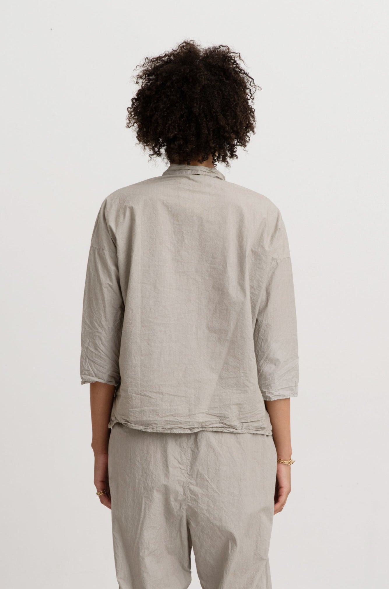 Album di Famiglia - Short Collar Shirt, Stone Grey