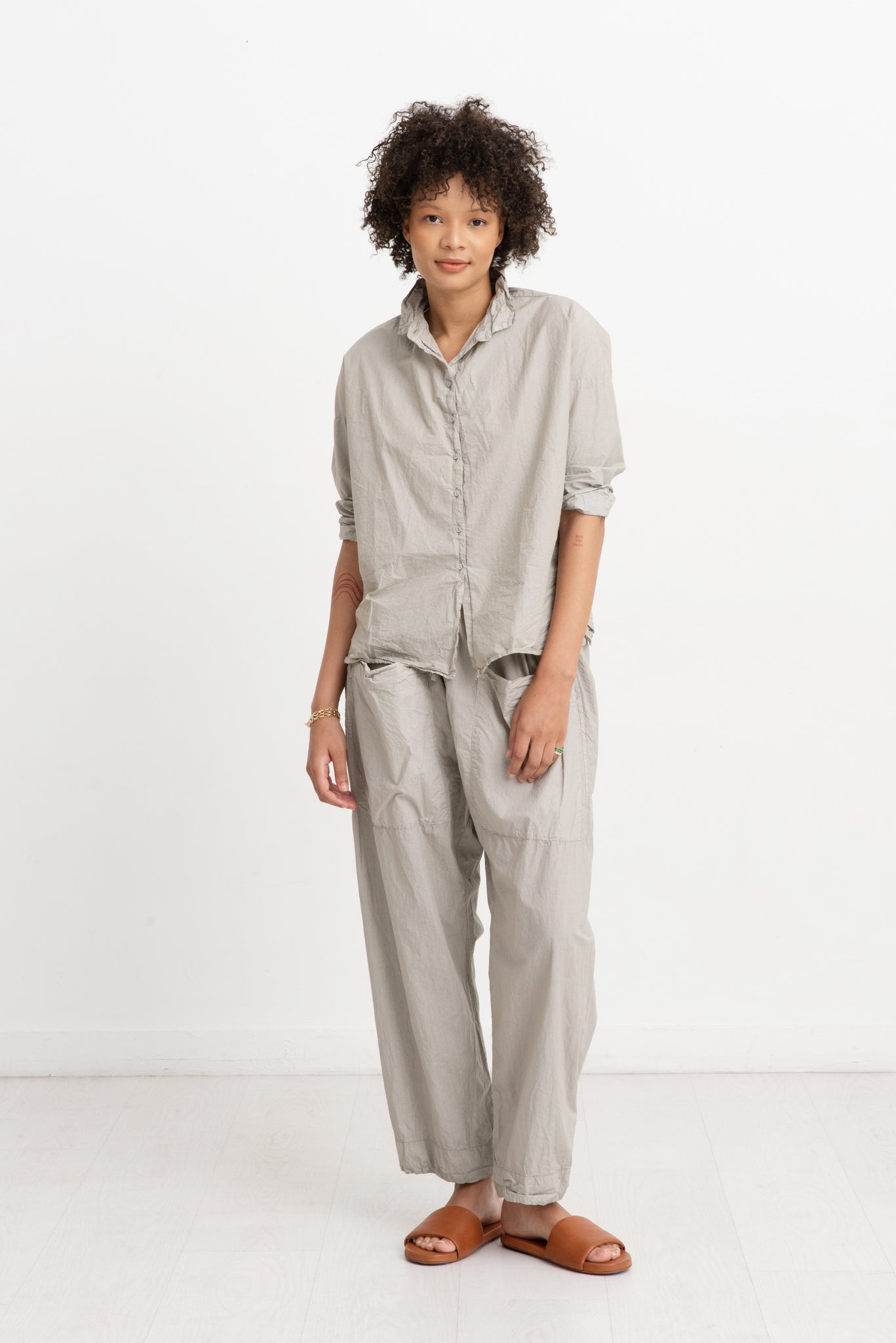 Album di Famiglia - Short Collar Shirt, Stone Grey