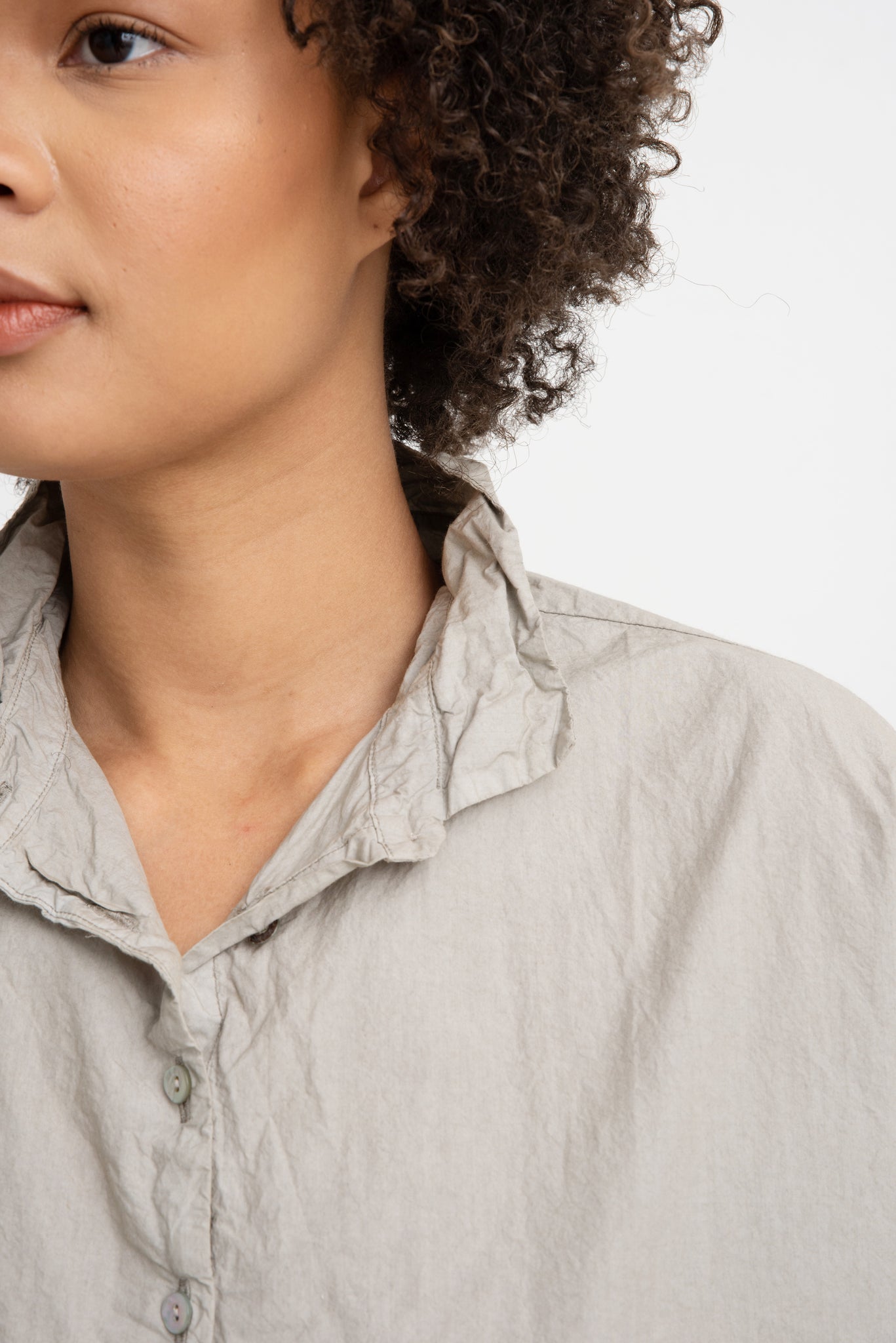 Album di Famiglia - Short Collar Shirt, Stone Grey