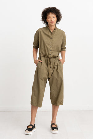 Album di Famiglia - Tailored Collar Jumpsuit, Khaki