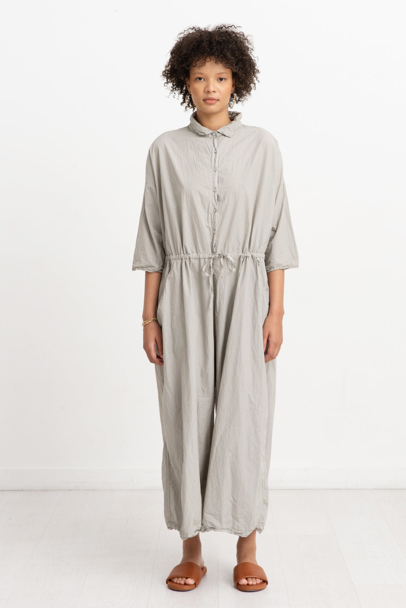 Album di Famiglia - Collar Jumpsuit, Stone Grey