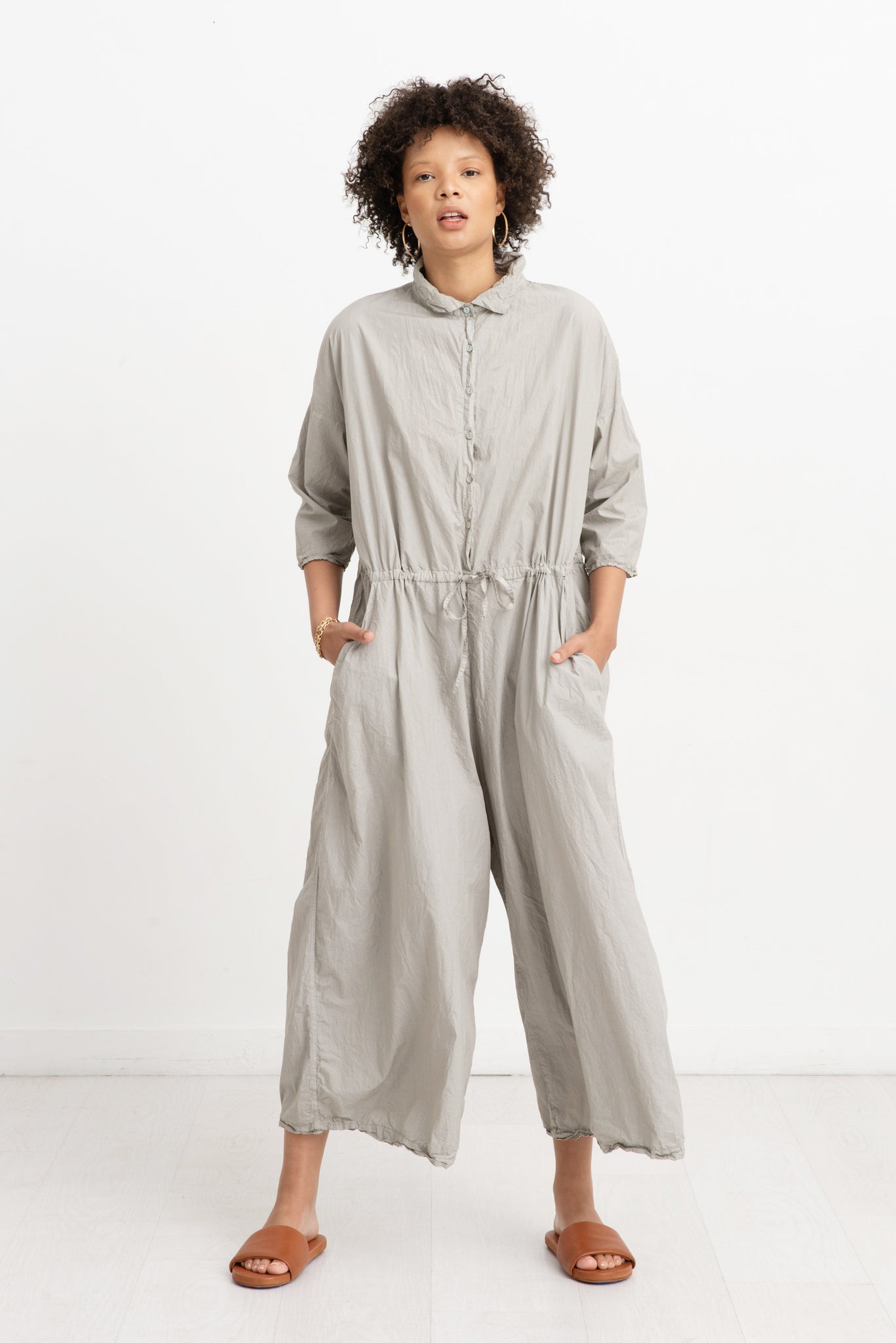 Album di Famiglia - Collar Jumpsuit, Stone Grey