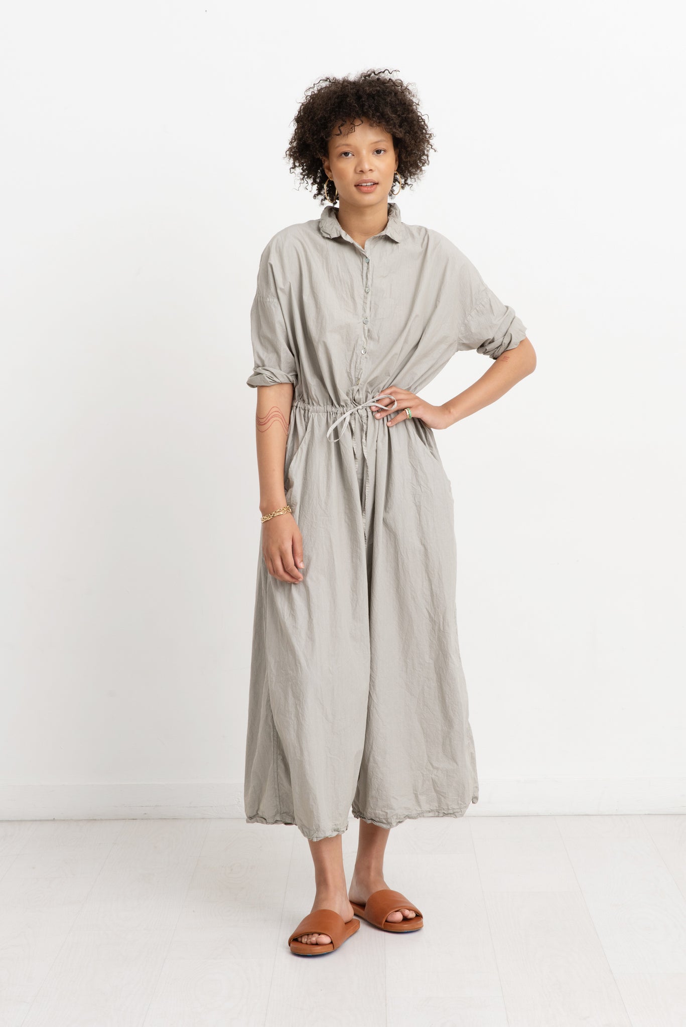 Album di Famiglia - Collar Jumpsuit, Stone Grey