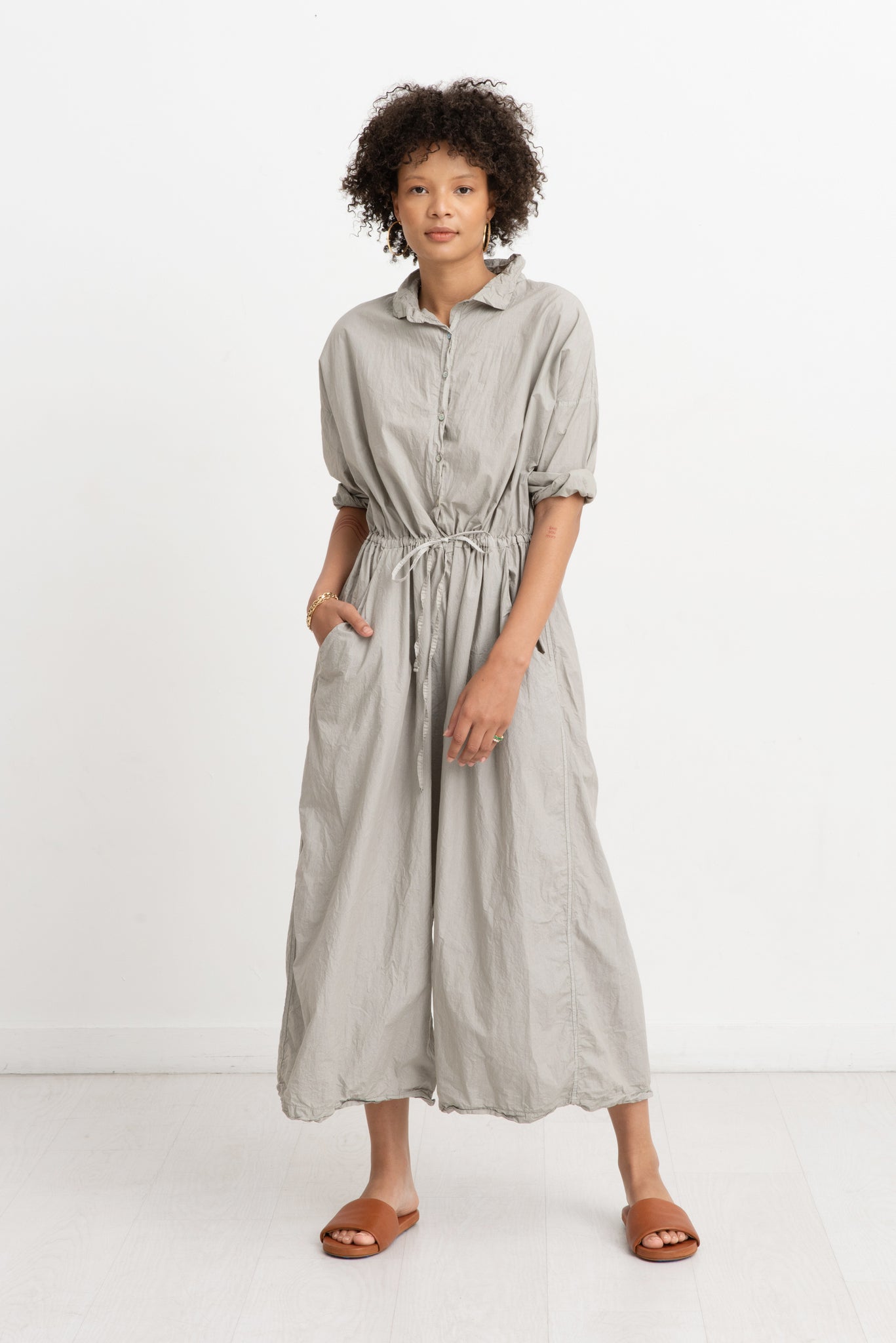 Album di Famiglia - Collar Jumpsuit, Stone Grey