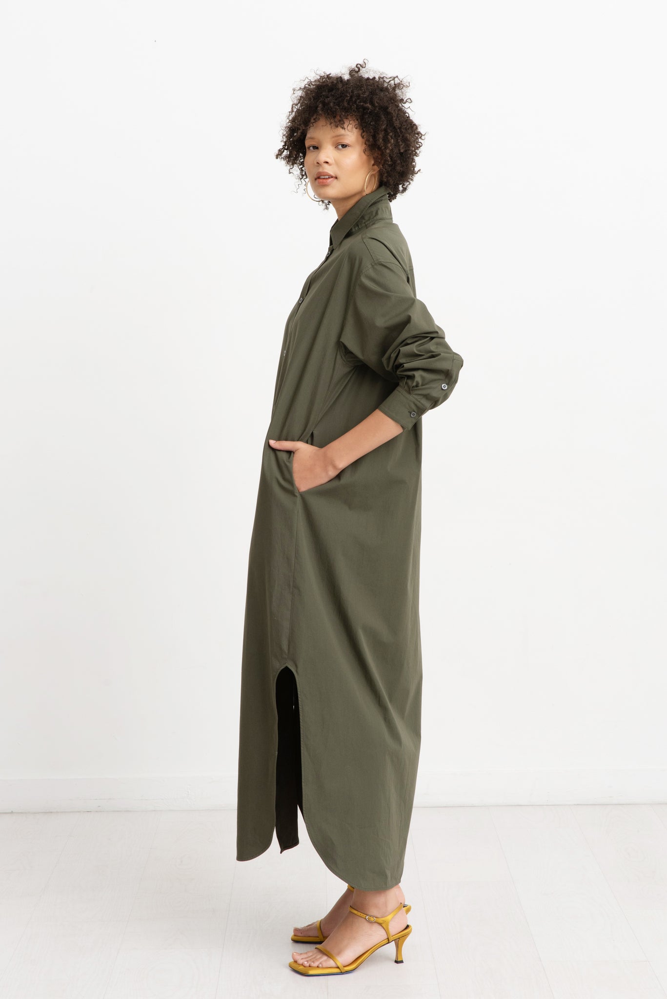 Hache - Cover Me Up Dress, Military Green
