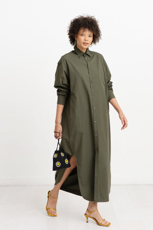 Hache - Cover Me Up Dress, Military Green