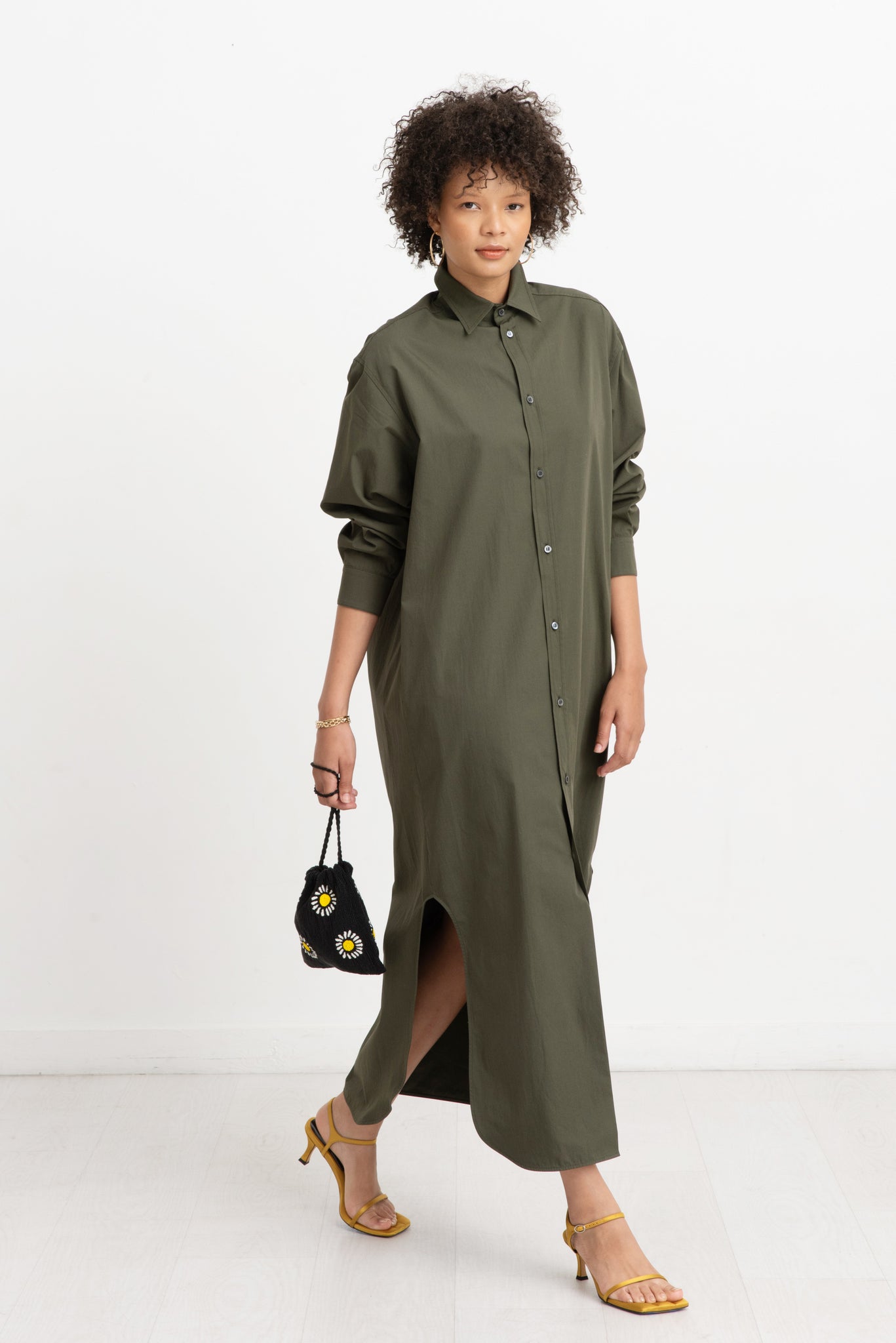 Hache - Cover Me Up Dress, Military Green