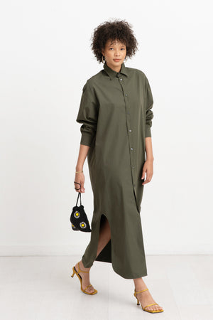 Hache - Cover Me Up Dress, Military Green