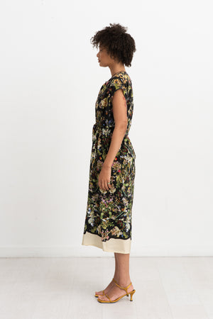 ANNTIAN - Simple Dress, Print J - Pressed Flowers