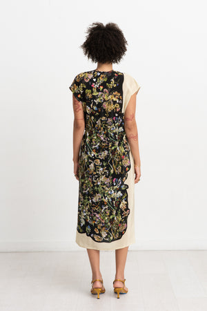 ANNTIAN - Simple Dress, Print J - Pressed Flowers