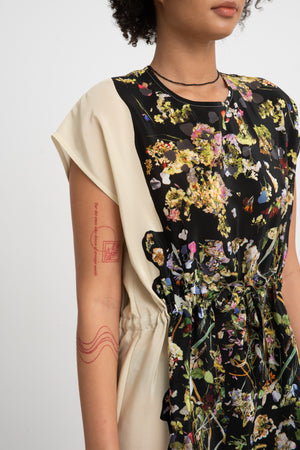 ANNTIAN - Simple Dress, Print J - Pressed Flowers