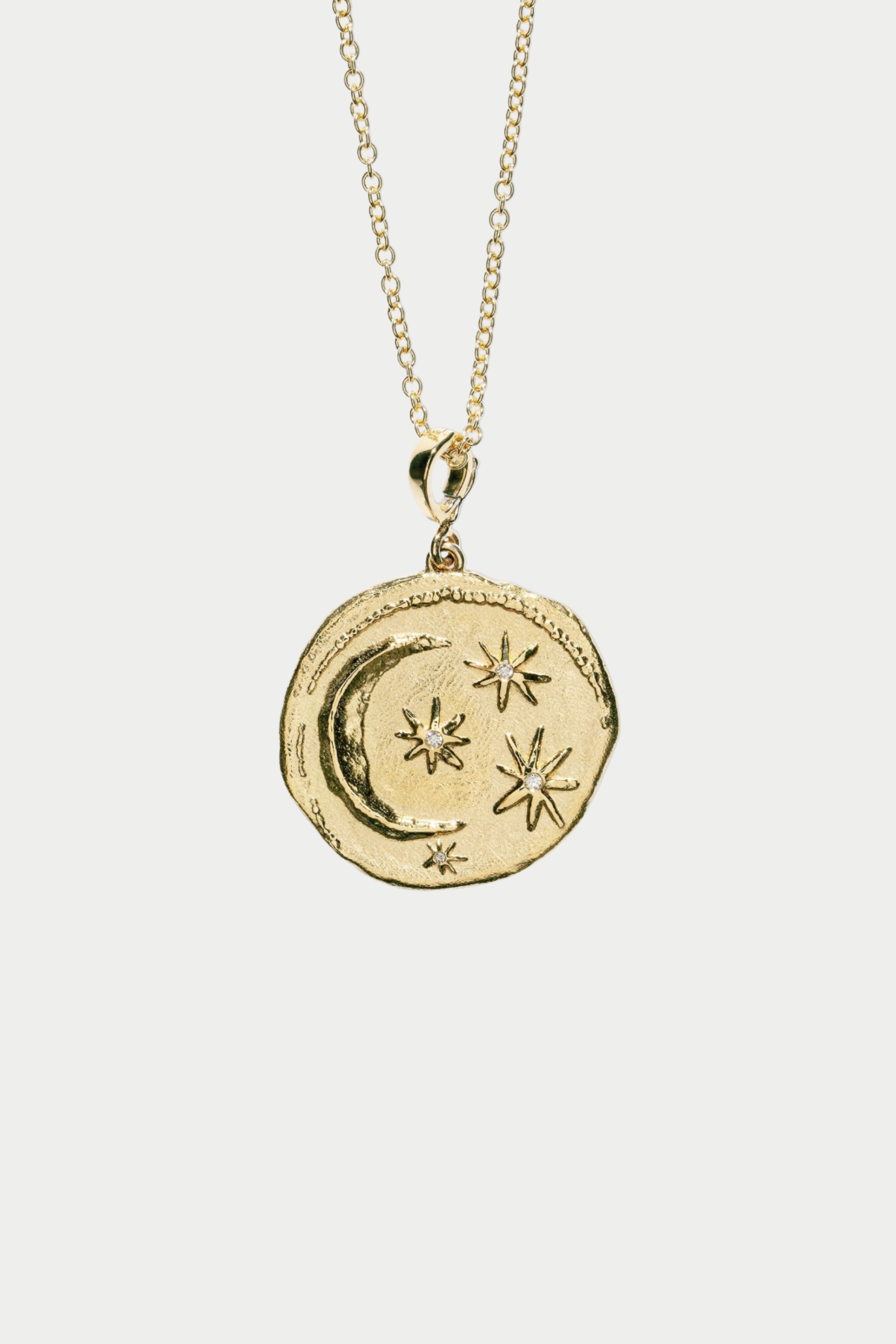 AZLEE - Large Cosmic Coin, Yellow Gold