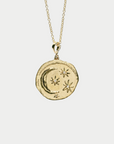 AZLEE - Large Cosmic Coin, Yellow Gold