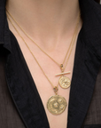 AZLEE - Large Cosmic Coin, Yellow Gold