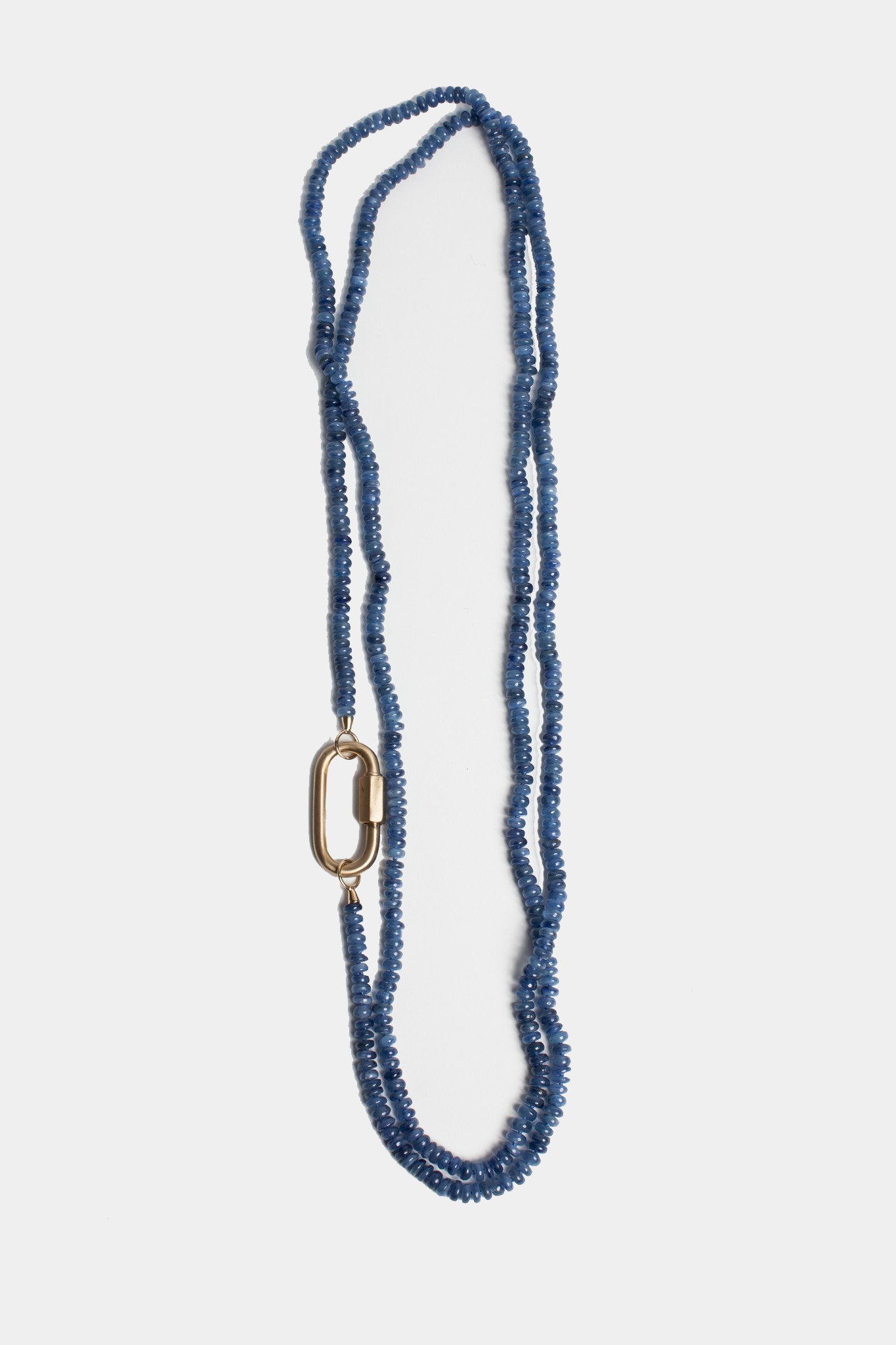 MARLA AARON - KYANITE RONDEL STRAND + Yellow Gold loops