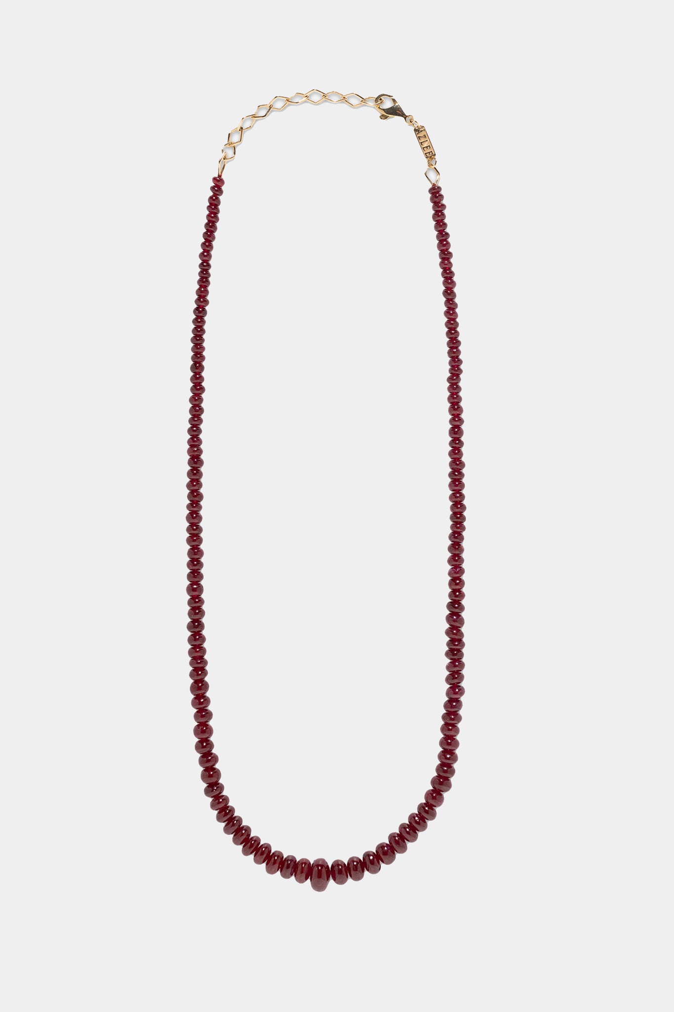 AZLEE - rich ruby bead necklace
