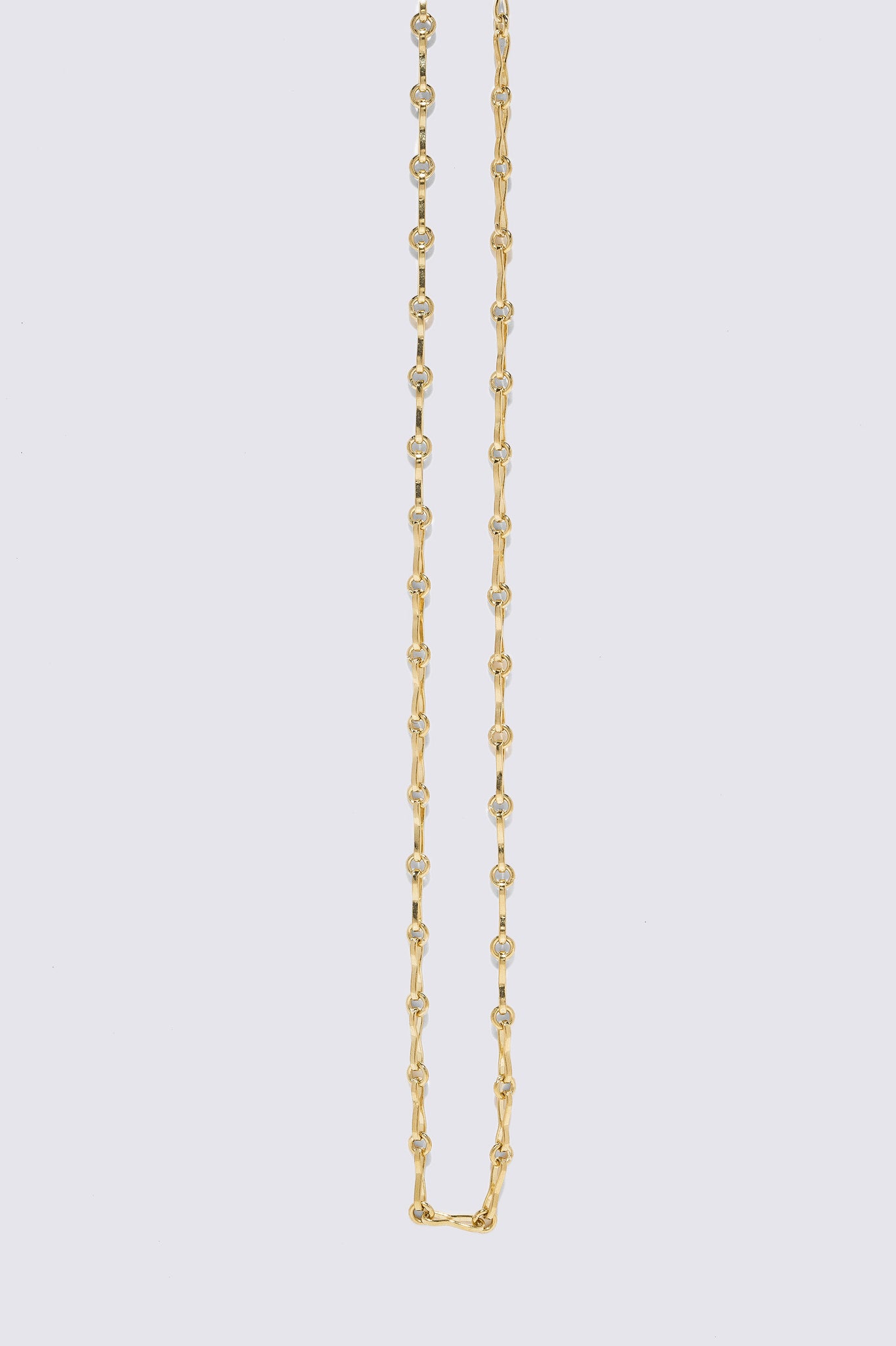 Lapis Padlock Yellow Gold Chain Necklace | Lee Jones