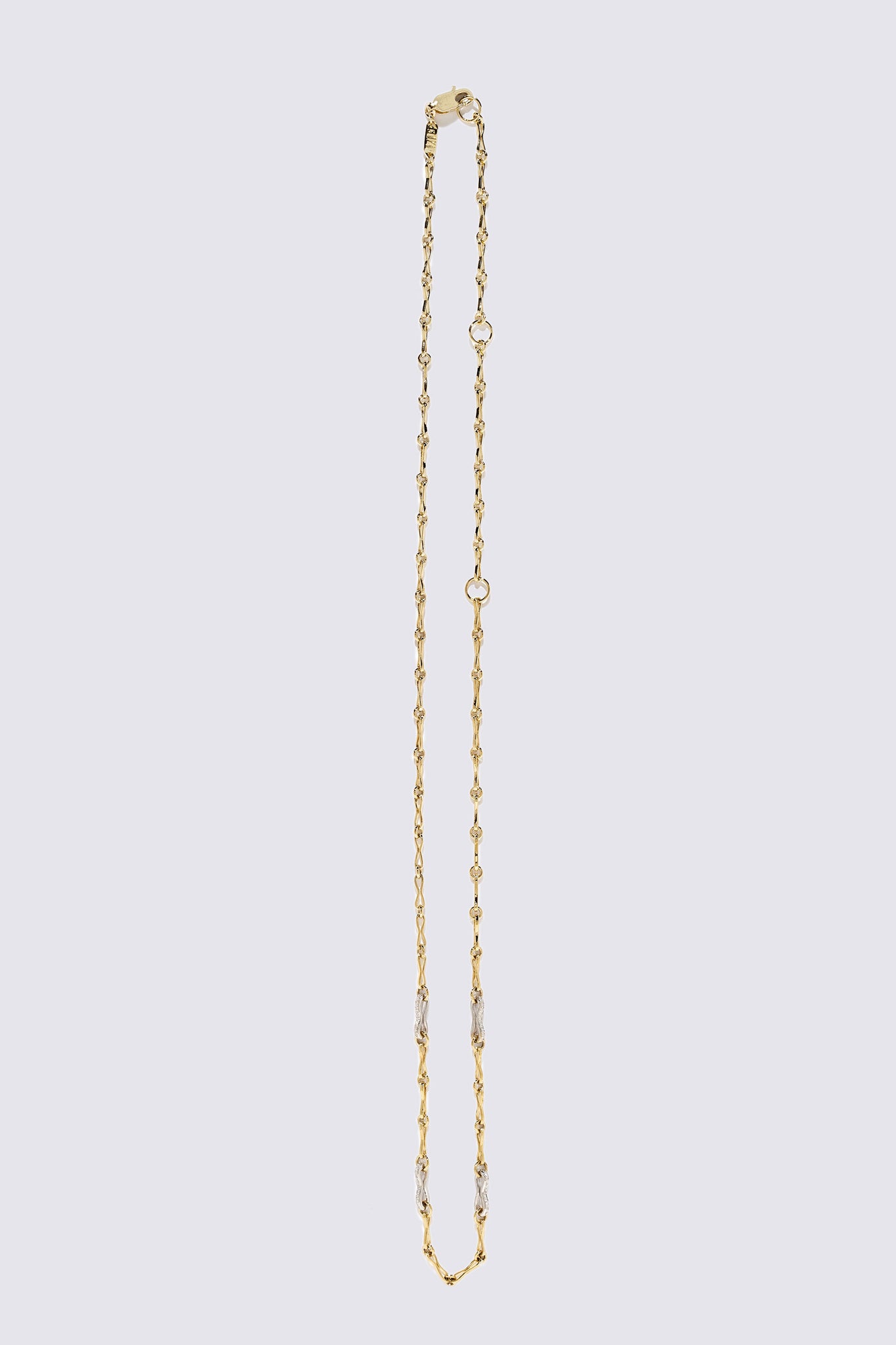 Small Circle Link Chain with Pave Links, Yellow Gold – Kick Pleat
