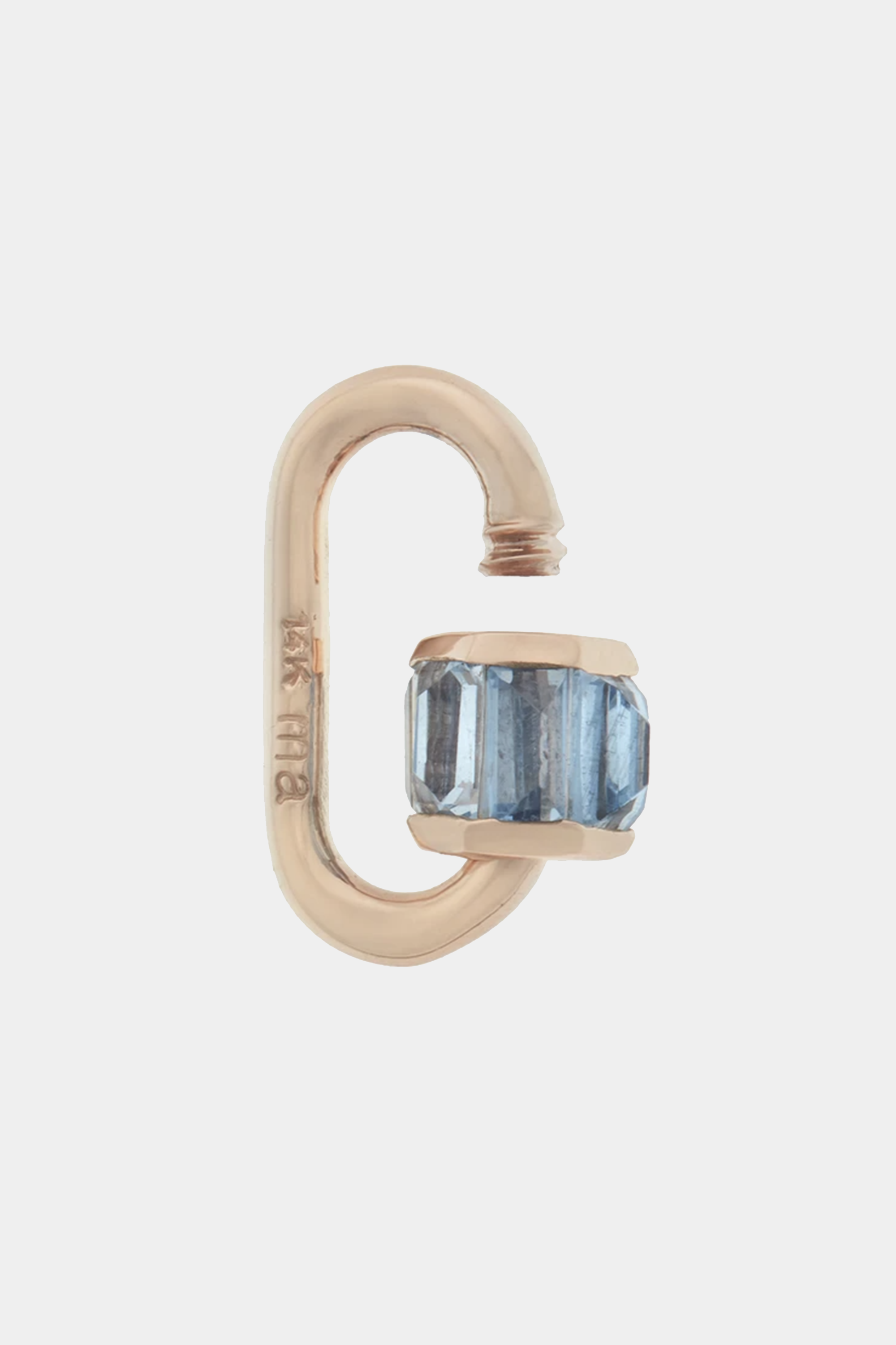 MARLA AARON - Total Baguette Babylock with Aquamarine, gold