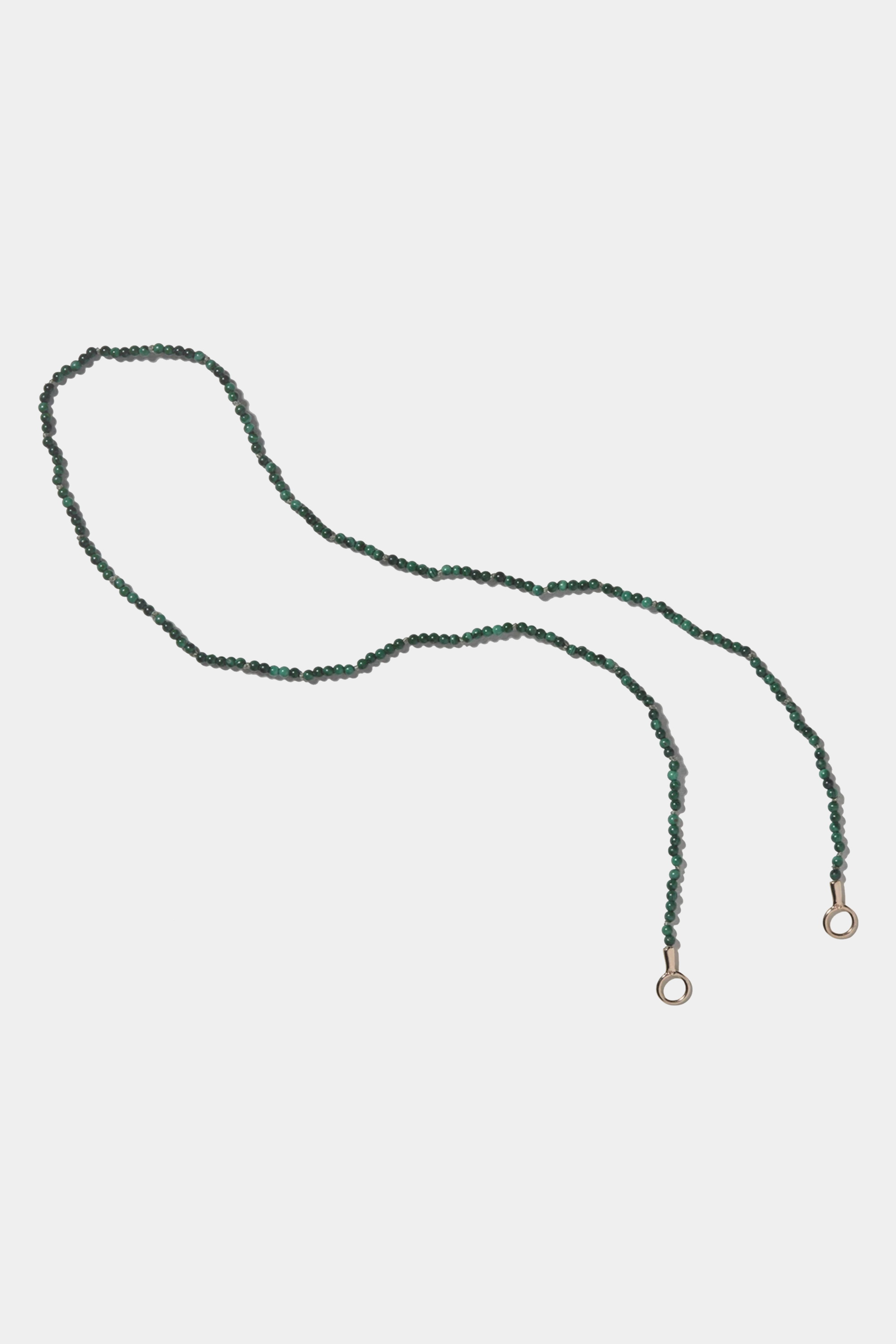 MARLA AARON - MALACHITE ITTY BITTY BEADED STRAND WITH YELLOW GOLD LOOPS