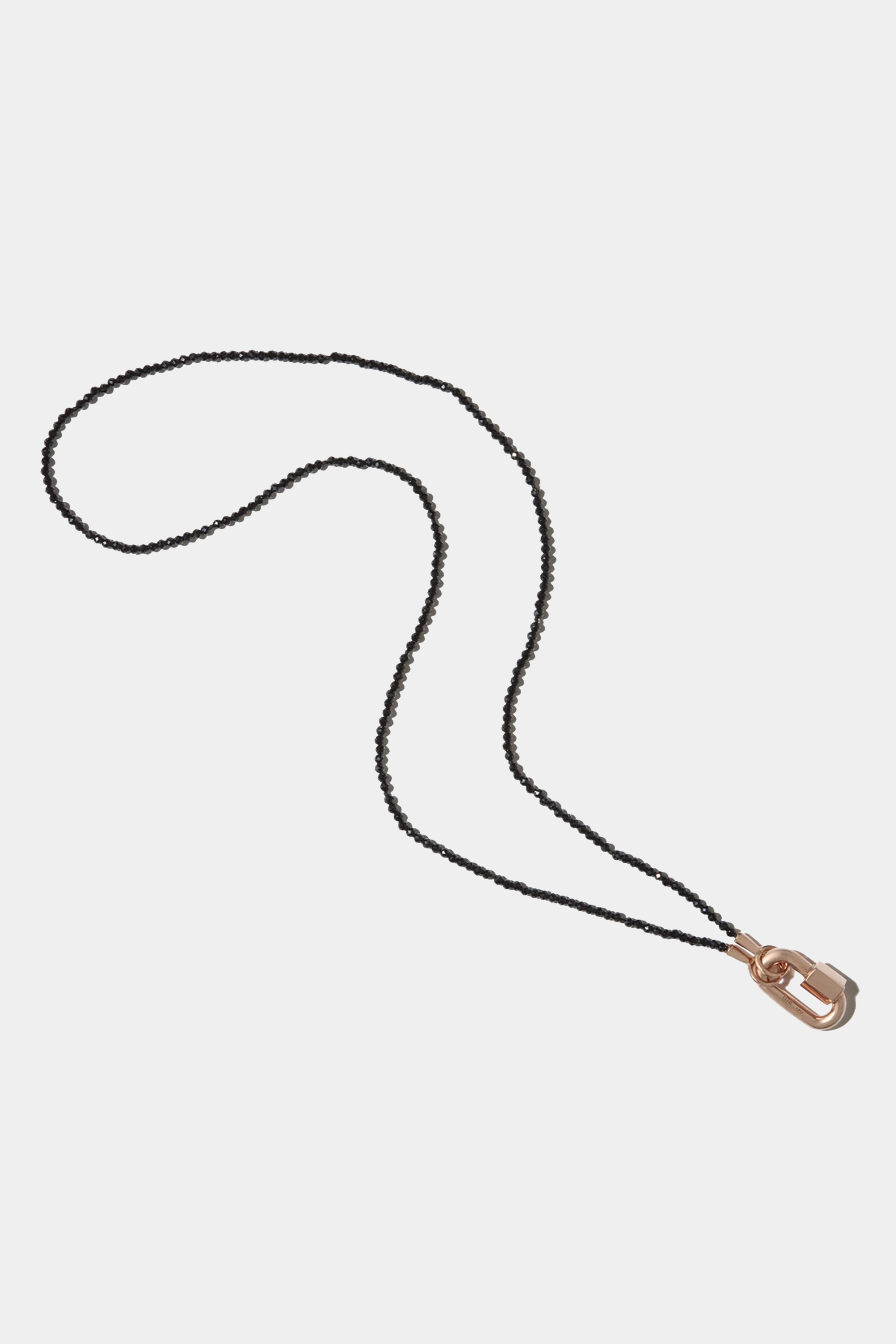 MARLA AARON - Itty Bitty Black Spinel Strand, yellow gold loops