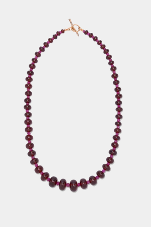 Lizzie Fortunato Fine - HESSONITE GARNET & PINK SAPPHIRE NECKLACE, GOLD
