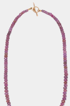 Lizzie Fortunato Fine - 14K SINGLE STRAND, PINK SAPPHIRE