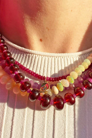 Lizzie Fortunato Fine - 14K SINGLE STRAND, PINK SAPPHIRE