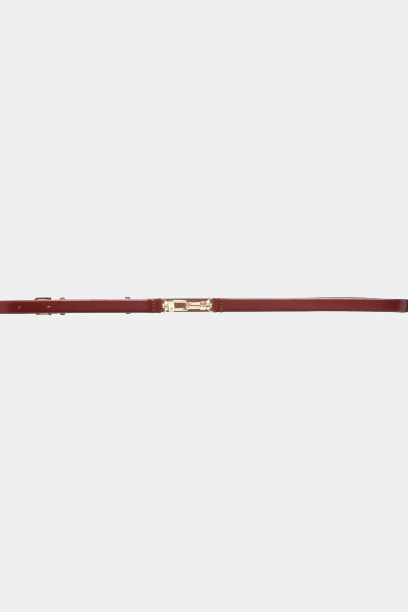 Totême - DOUBLE CLASP LEATHER BELT, COGNAC