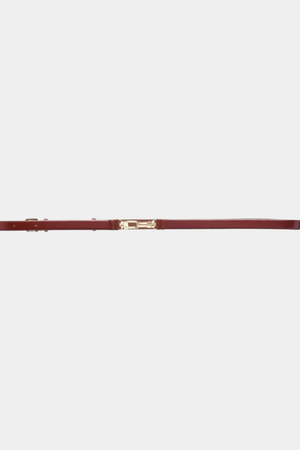 Totême - DOUBLE CLASP LEATHER BELT, COGNAC