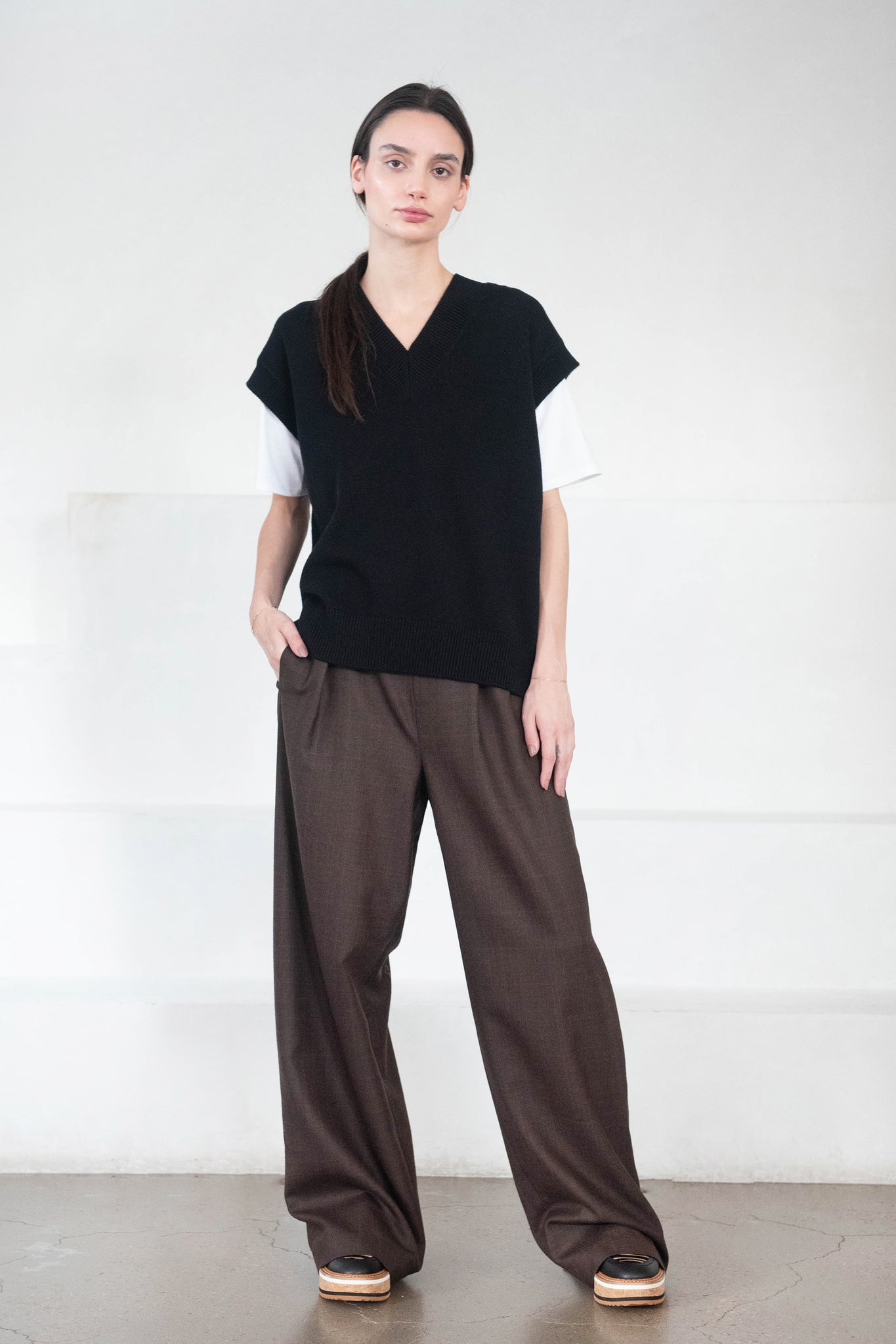 Studio Nicholson - Nouell Vest, Black