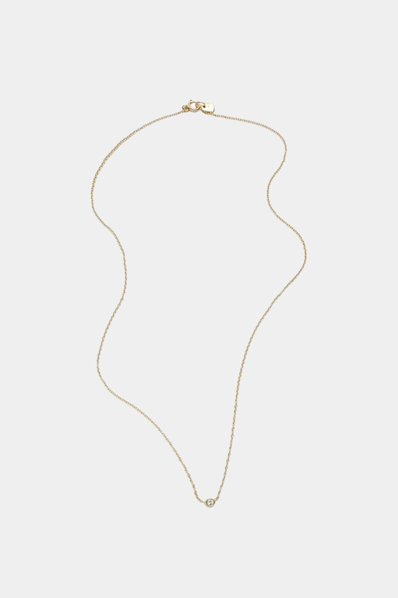 SCOSHA - Gold bezel diamond necklace