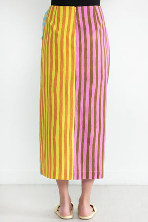 ALÉMAIS - Bobbie Tie Front Skirt, Multi