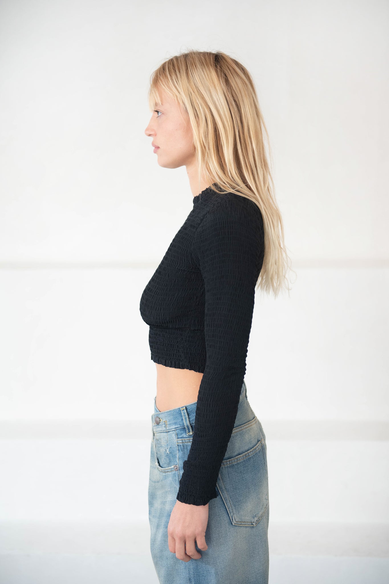 APIECE APART - Alto Smock Top, Black