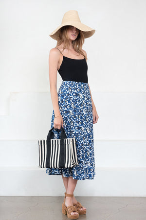 Apiece Apart - Hisa Skirt, Brushed Floral Indigo