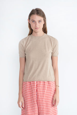 APUNTOB - Short Sleeve Knit, Sand
