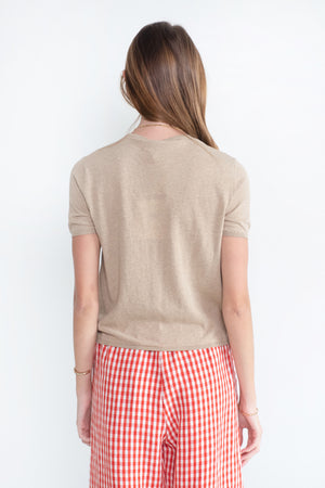 APUNTOB - Short Sleeve Knit, Sand
