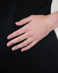 Front Emerald Eternity Band, Yellow Gold