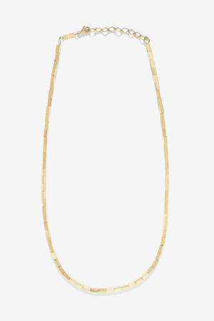 Small Bar Necklace, Yellow Gold