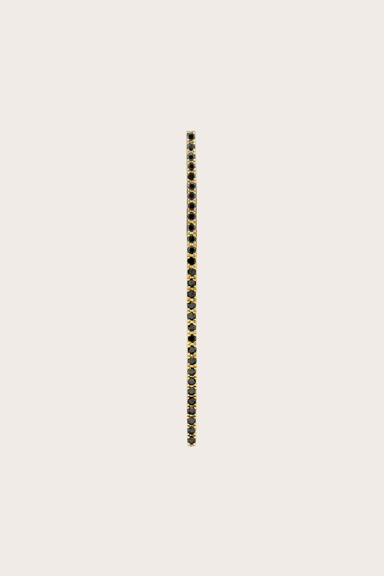 Gabriela Artigas - Bar Axis Earring, Gold & Black Diamond