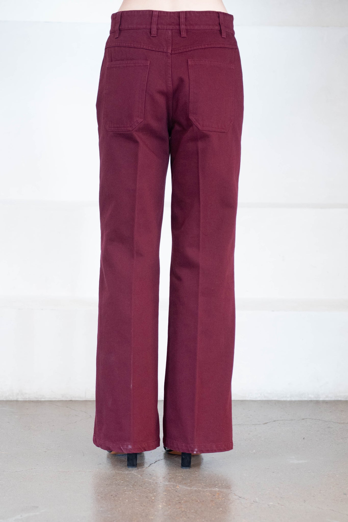 Christian Wijnants - Pantom Long Denim Pants, Burgundy