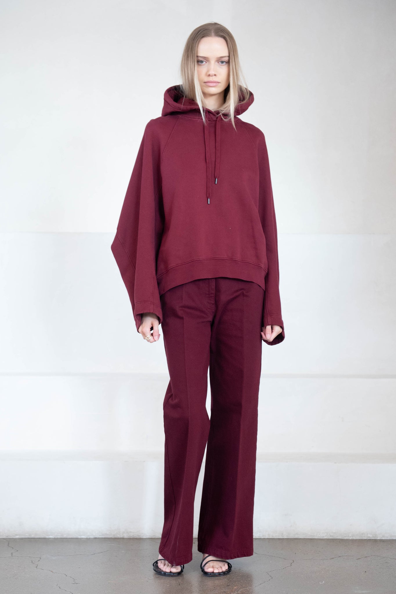 Christian Wijnants - Pantom Long Denim Pants, Burgundy