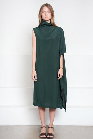 Christian Wijnants - Diade Asymmetric Dress, Dark Green