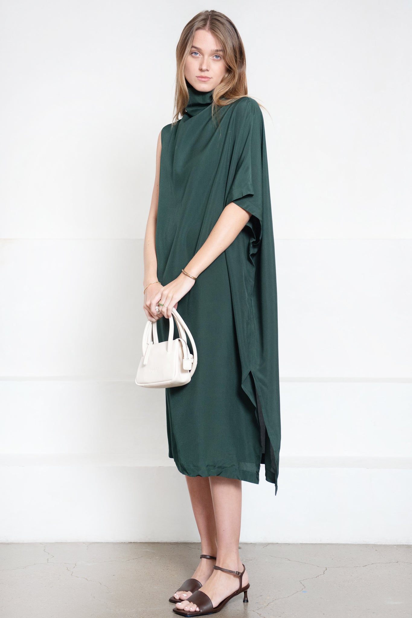 Christian Wijnants - Diade Asymmetric Dress, Dark Green